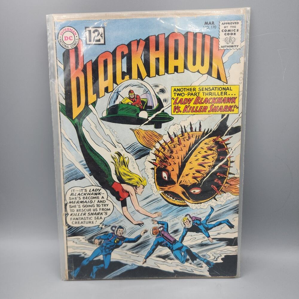 Blackhawk #170 (1962) Lady Blackhawks Vs. Killer Shark!
